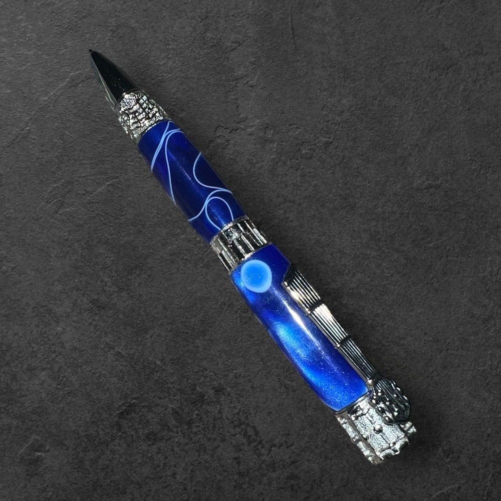 Handmade Epoxy Turned Music Inspired Refillable Weighted Pen
